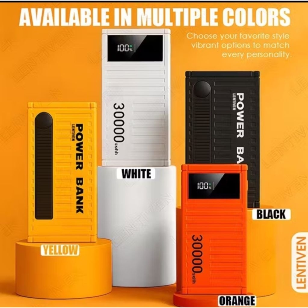 LENTIVEN Powerbank 30000 MAh Mini With Fast Charging