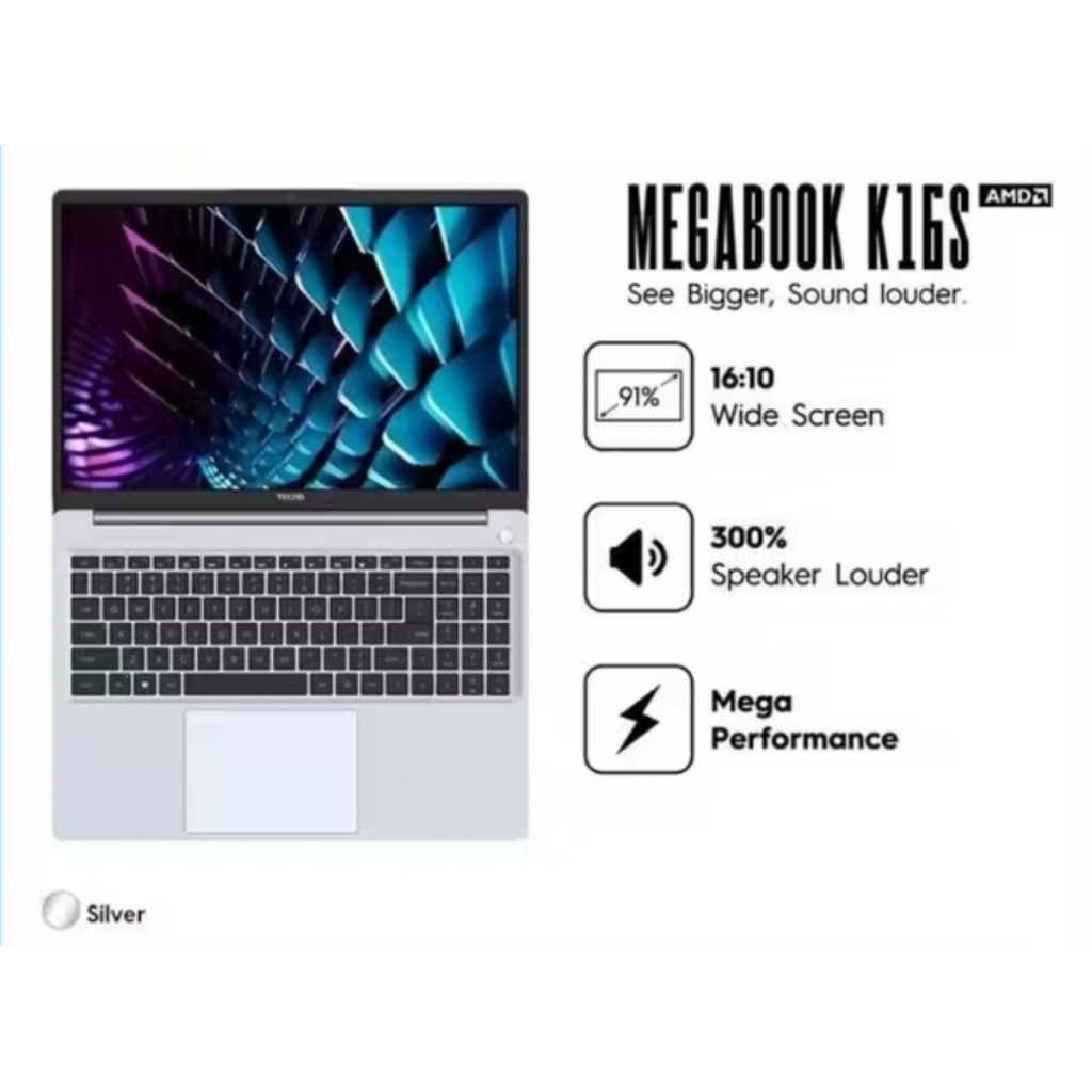 Tecno Megabook K16s, 16GB, 1TB, Win 11 Pro