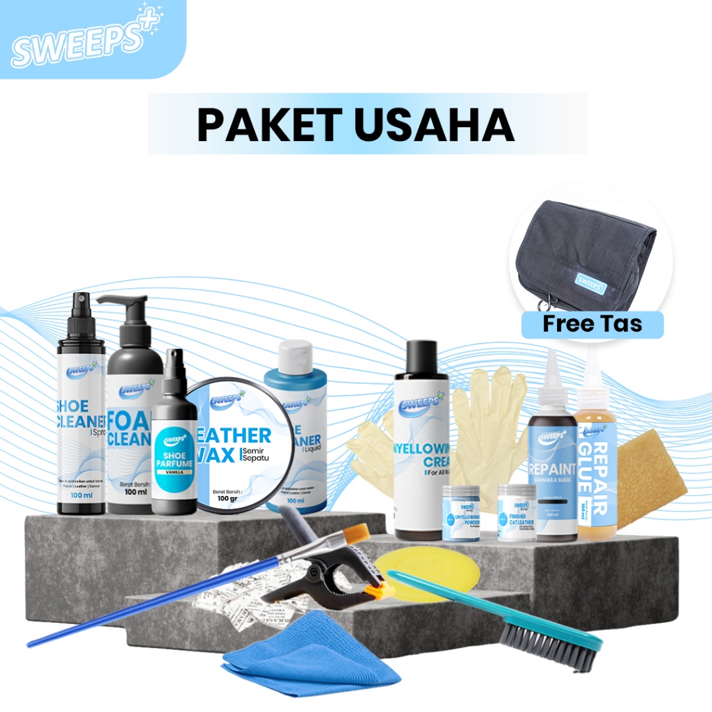 Sweeps * Paket Laundry Sepatu I Shoe Laundry Package I Paket Lengkap Pembersih Sepatu I Paket Usaha 