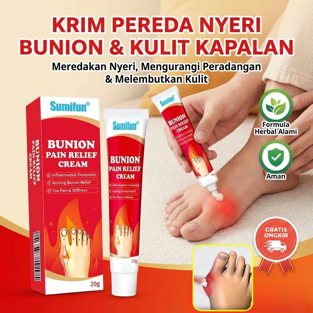 SUMIFUN BUNION CREAM SALEP PEREDA NYERI OTOT BUNION TULANG PEGAL LINU DAN SAKIT PINGGANG