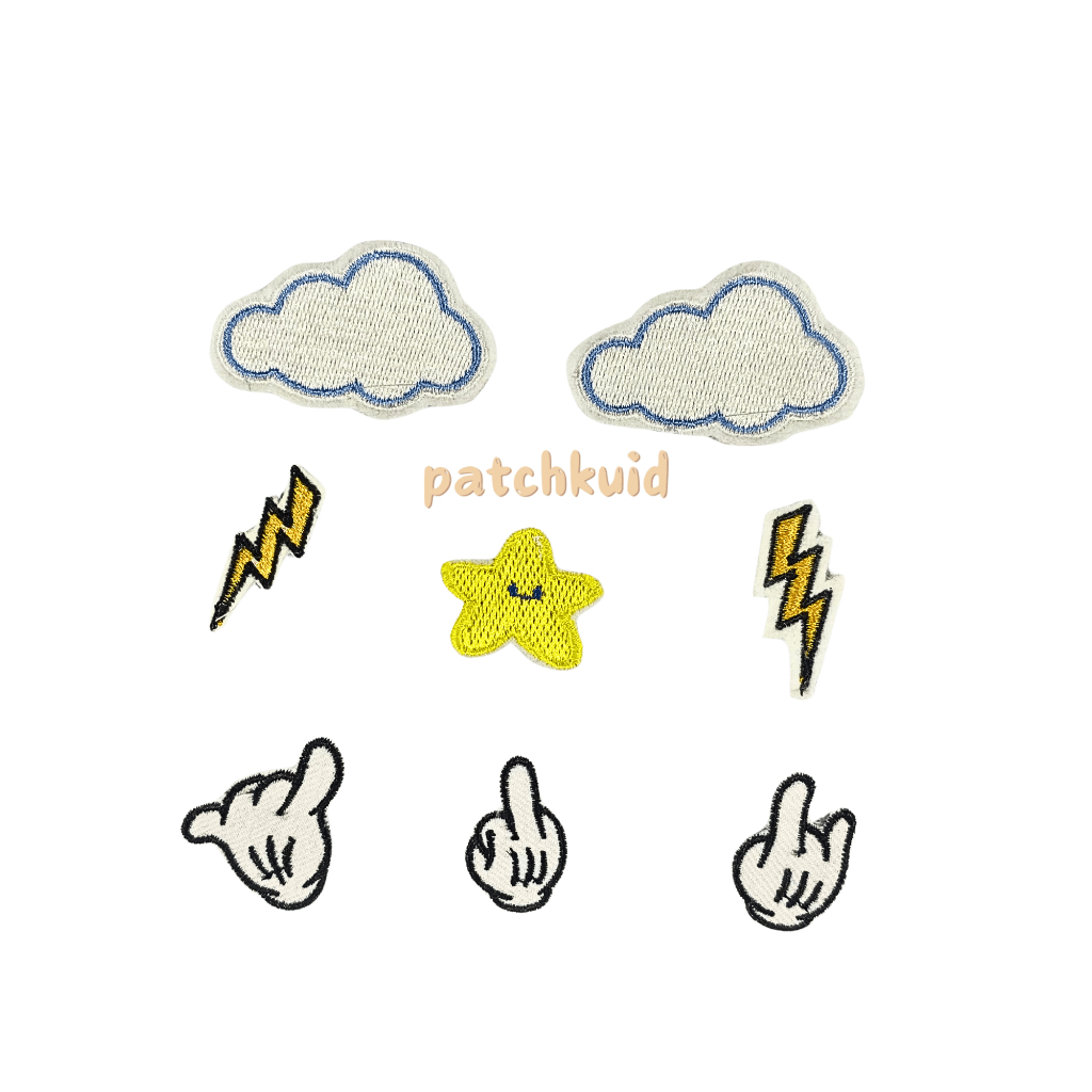 Patch Bordir Karakter Patch Bordir Lucu Patch Bordit Tempel Iron On