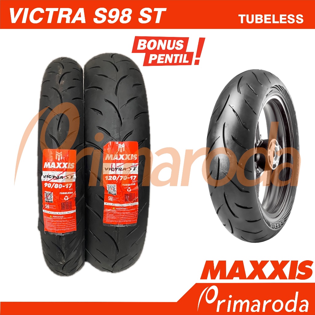 Sepasang Ban Honda Supra GTR 150 Tubeless Maxxis Victra S98ST