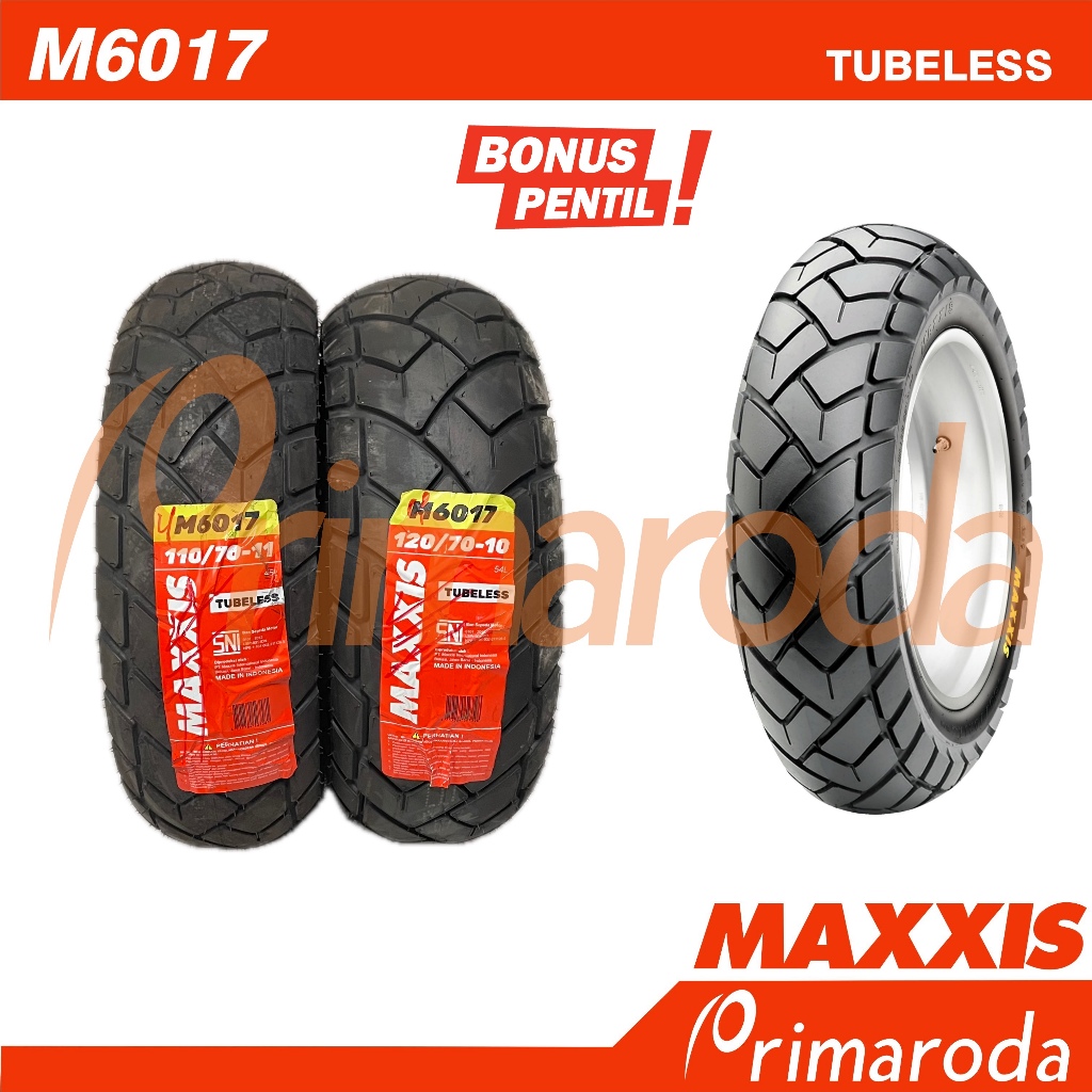 Sepasang Ban Vespa LX 125 Tubeless Maxxis M6017
