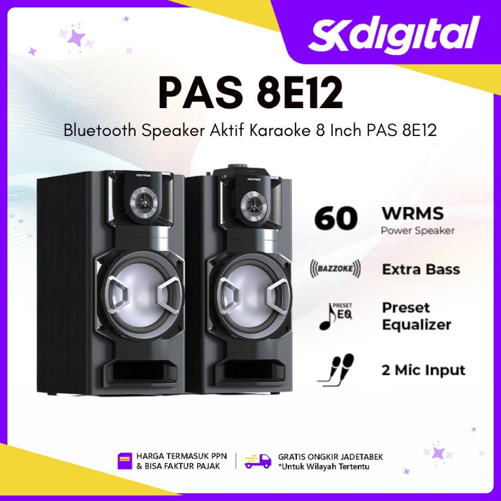 Speaker Polytron PAS 8E12 Active Speaker PAS 8E12