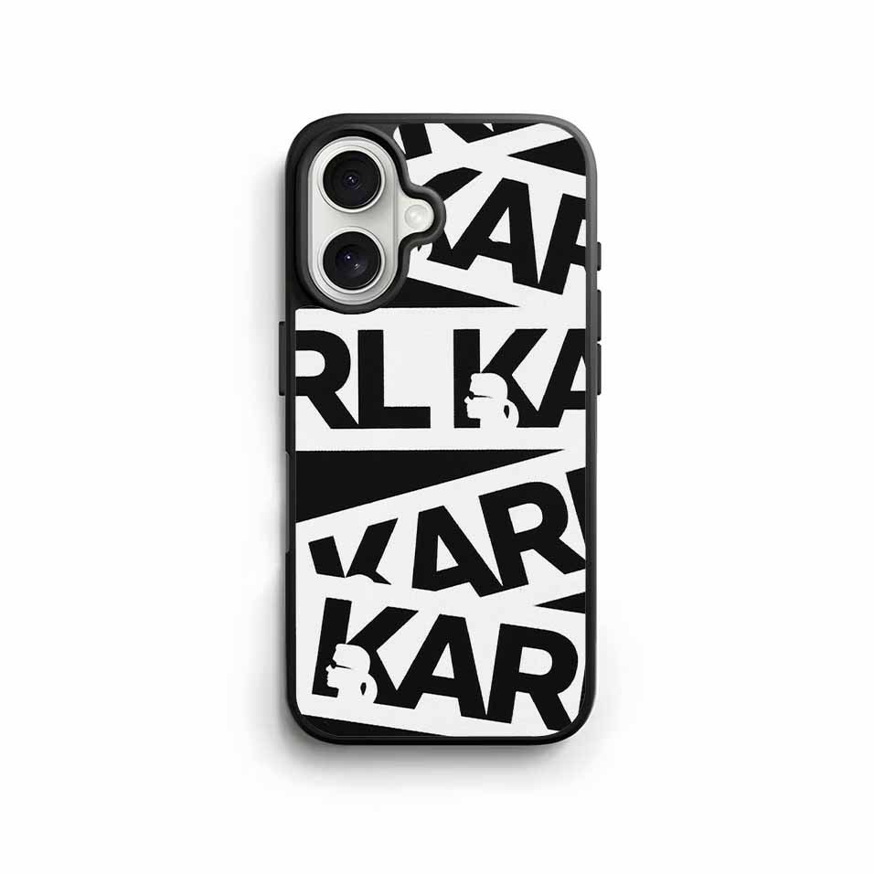 iPhone Case Karl Lagerfeld Silhouette Hybrid Rubber for 17 Pro Max 16 15 14 Plus 13 12 Mini 11 KL006