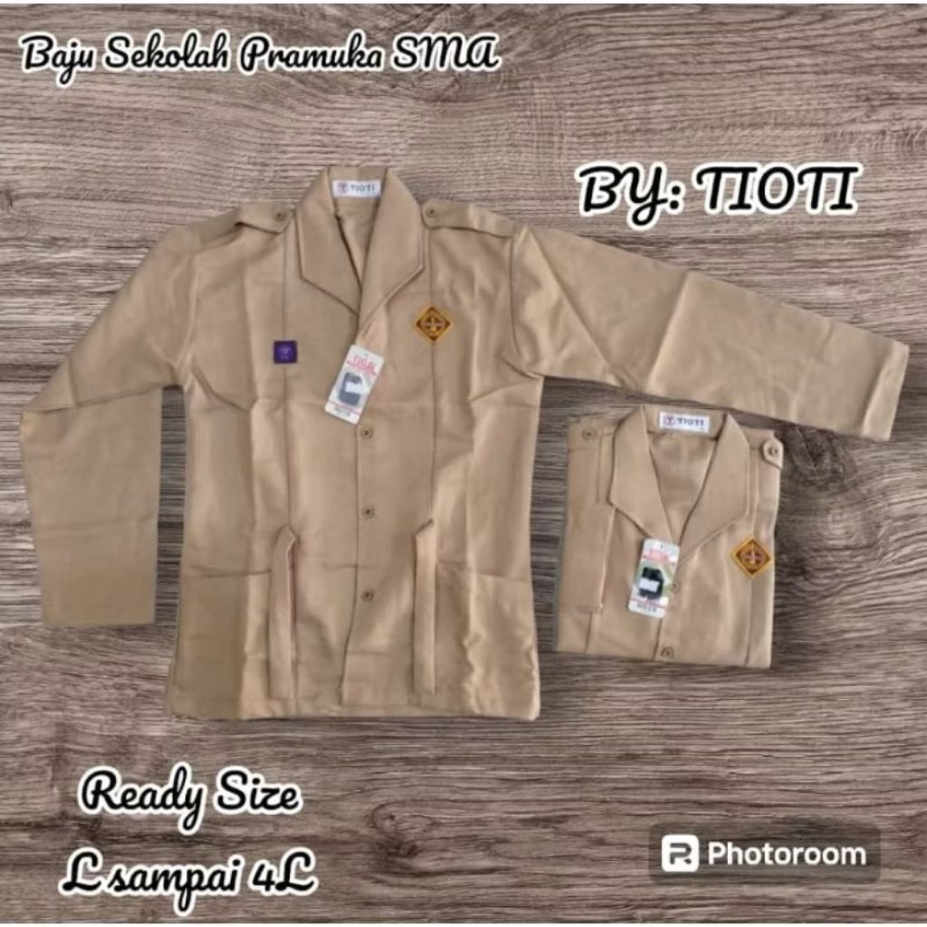 TIOTI BAJU/ BLUS PRAMUKA SMA CEWEK RAPILO PANJANG