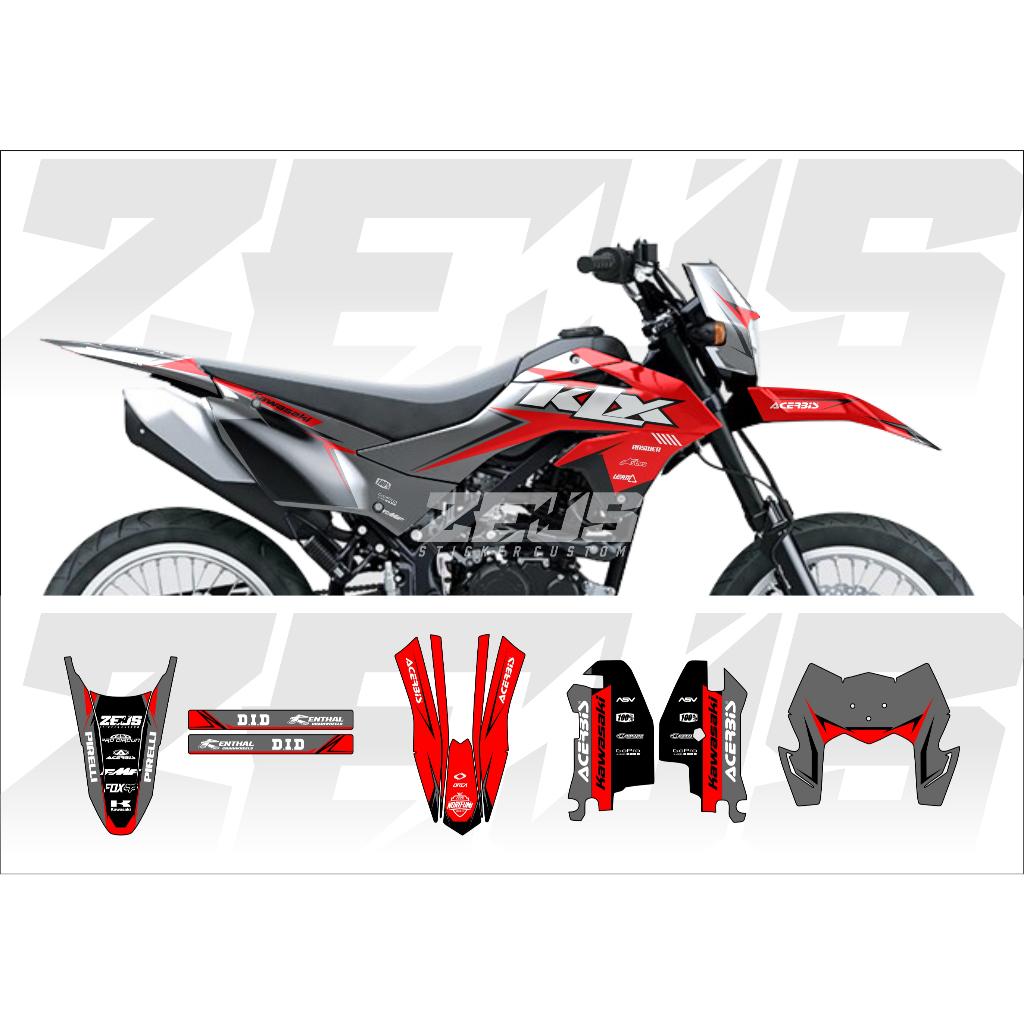 Decal Sticker - Stiker Dekal Klx 150 SM SE 2023 Zs 5