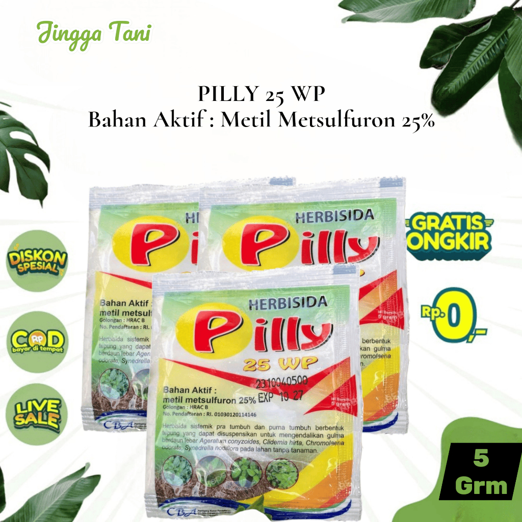 Herbisida Pilly 25WP 5gr herbisida sistemik pra tumbuh
