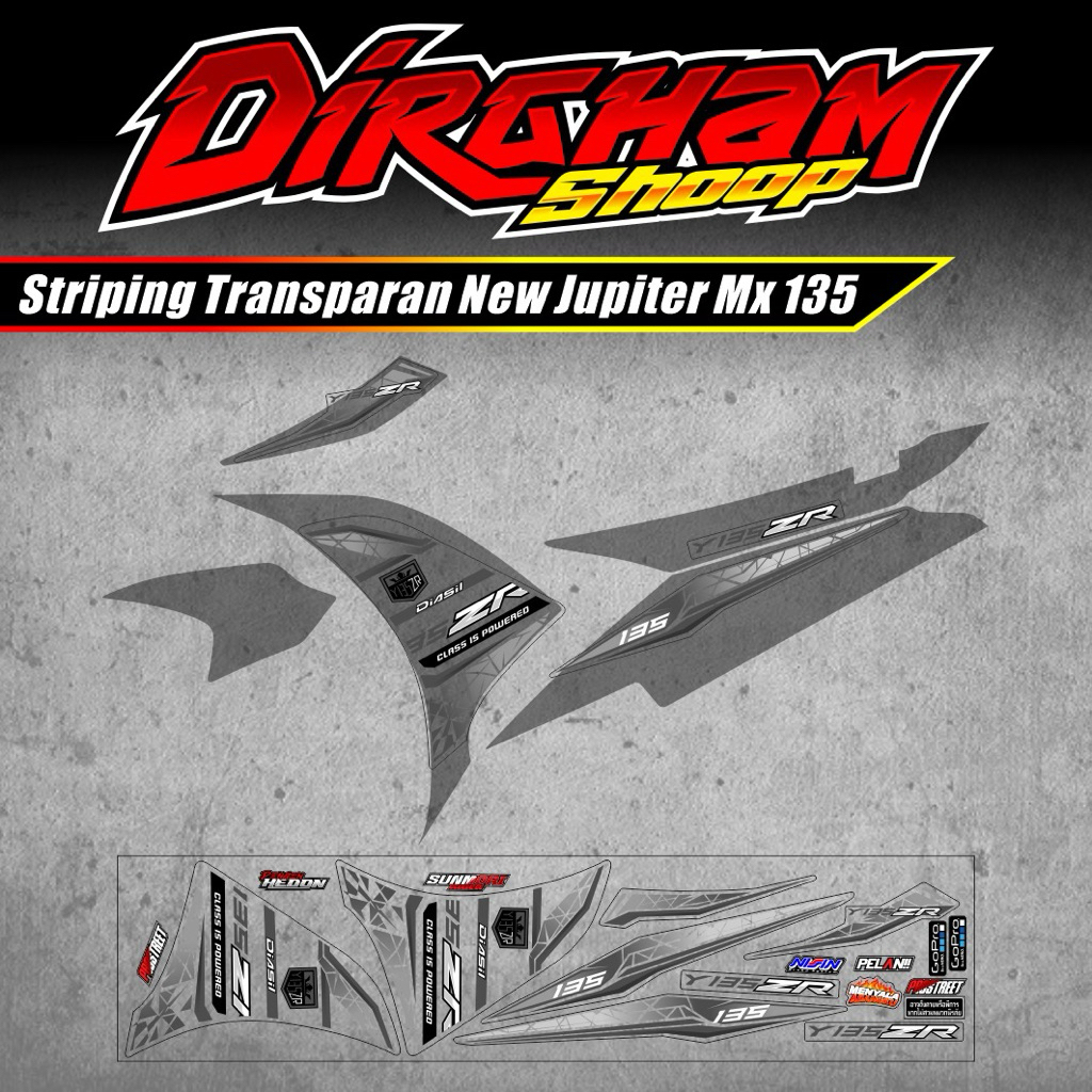 Striping variasi Transparan MX new 135