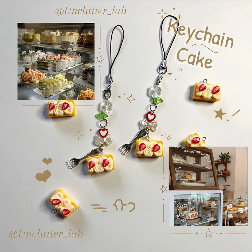 Strawberry Shortcake Keychain - Koleksi Unclutter Lab