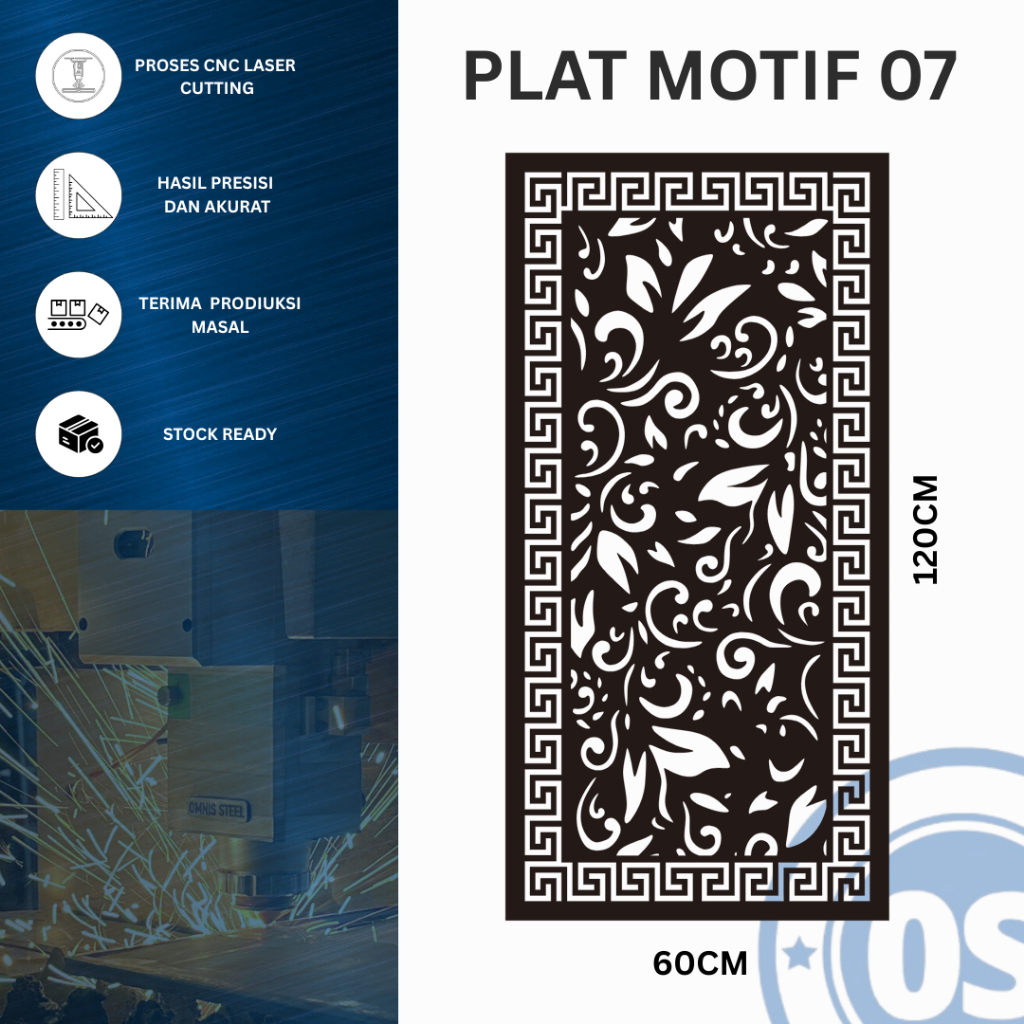PLAT BESI PAGAR CNC CUTTING LASER PLAT MOTIF PAGAR LASER CUTTING ORNAMEN PLAT LASER KRAWANGAN PLAT N