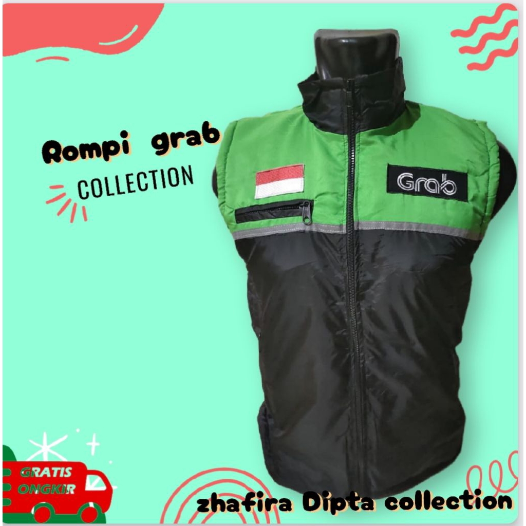 Rompi Ojol/Kurir Tebal Bolak Balik - Seragam Pengendara