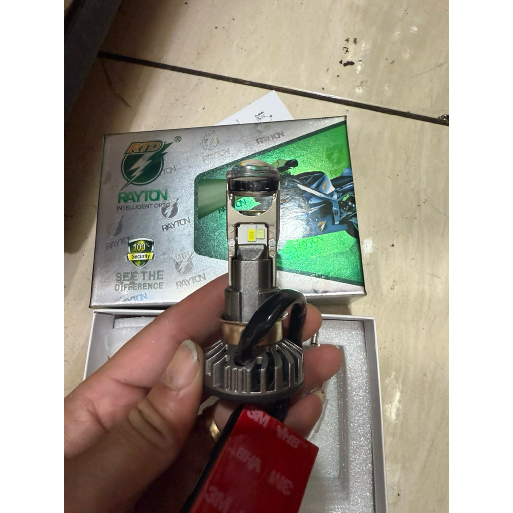 RAYTON RTD Lampu LED Utama H6 H4 H7 M9 43 Watt Cahaya Biled Flat Cut Off Mini Projie Ninja r rr 250 