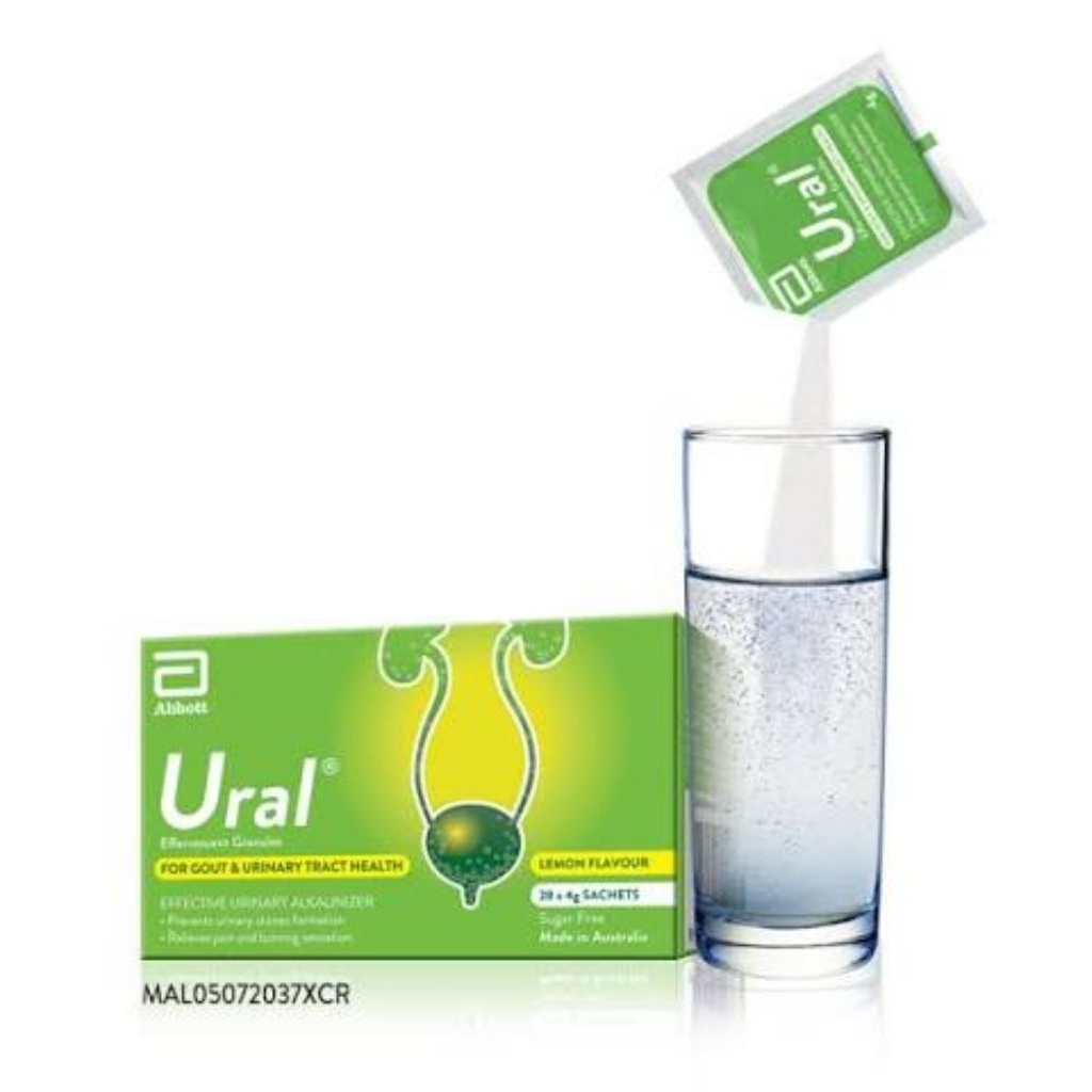 URAL EFFERVESCENT GRANULES / LARUTAN UNTUK INFEKSI KANDUNG KEMIH (1 BOX = 28 SACHETS)