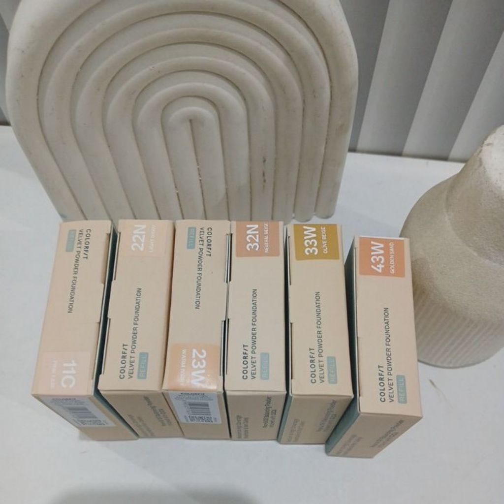 Wardah Colorfit Velvet Powder Foundation Refill- Bedak Matte Dengan SPF 20 dan Oil Control 12 Jam