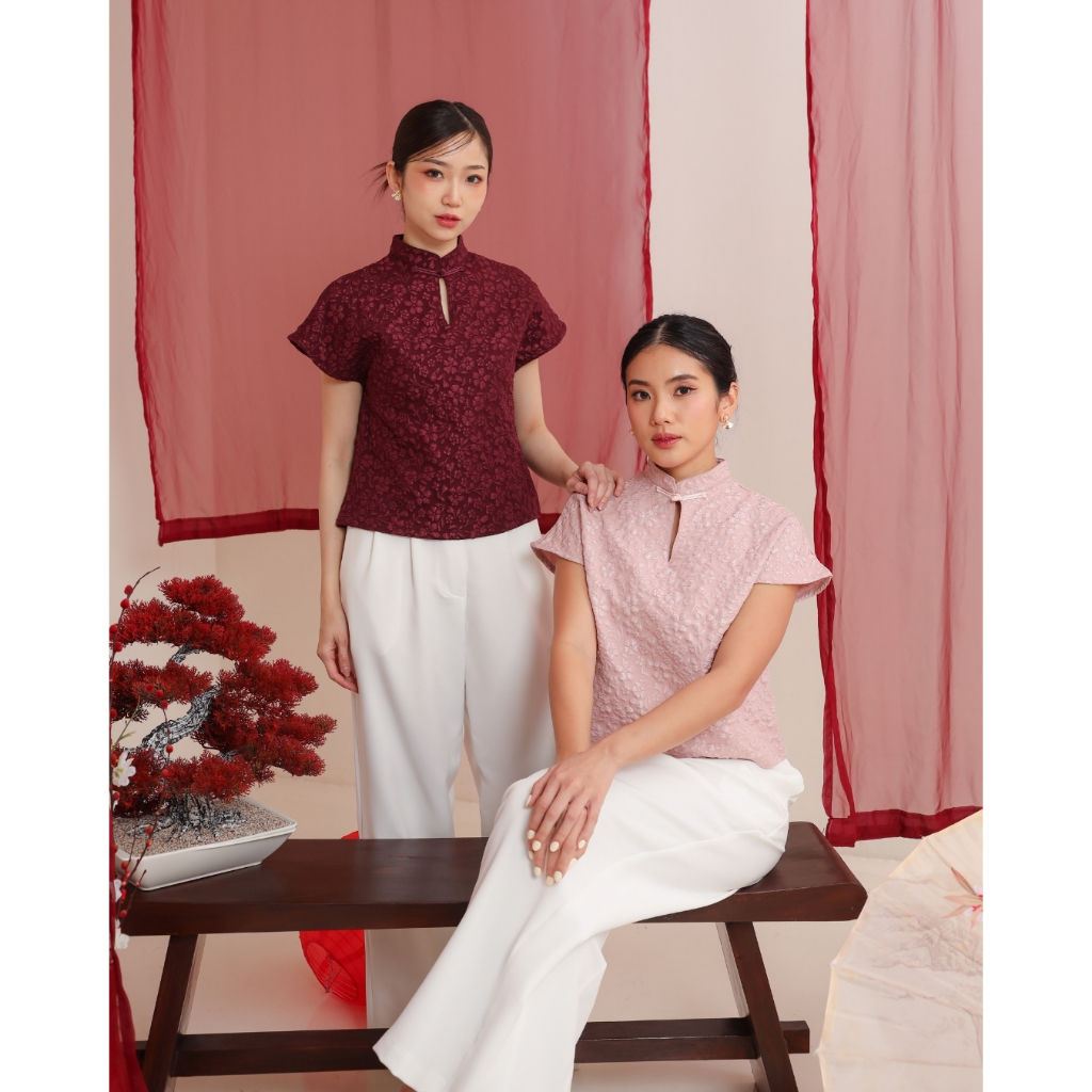 [ Canary ] Hien Top / Cheongsam Top / Baju Wanita / Blouse Wanita