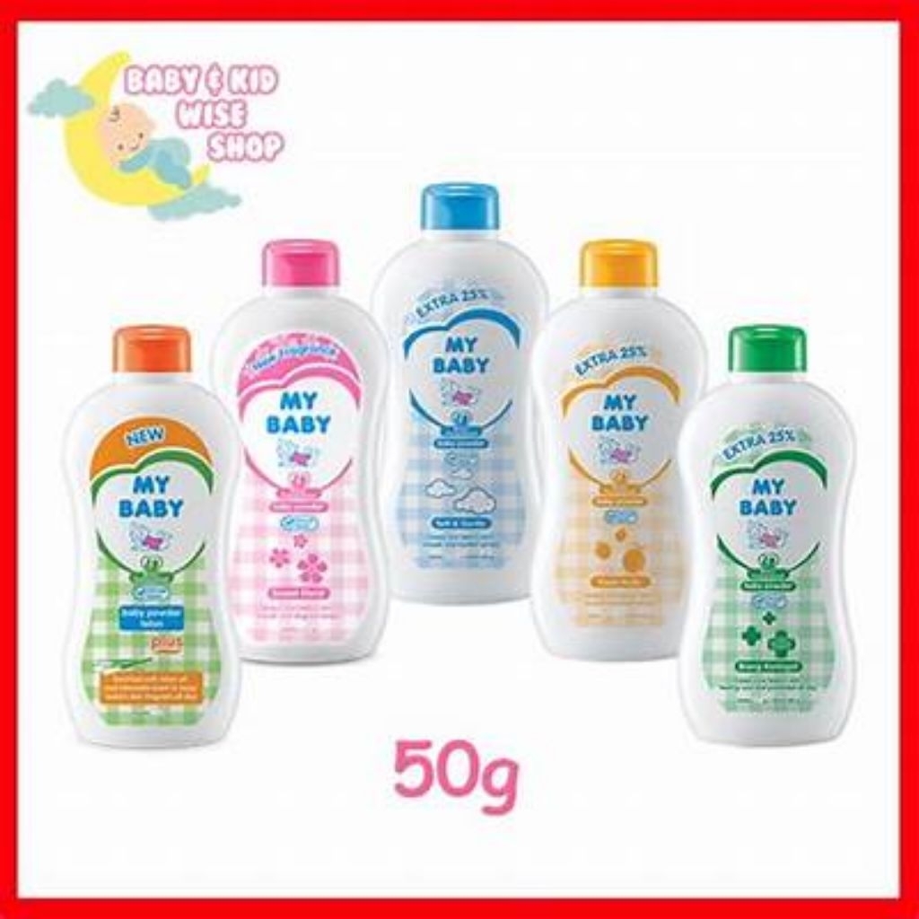 Bedak Bayi My Baby 50gr - Lembut, Aroma Wangi, Mudah Meresap