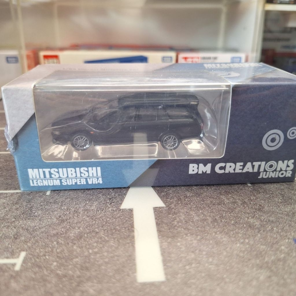 Diecast Miniscale BM Creations Junior Mitsubishi Legnum VR4 Wagon Black 1/64 Super Duper Rare