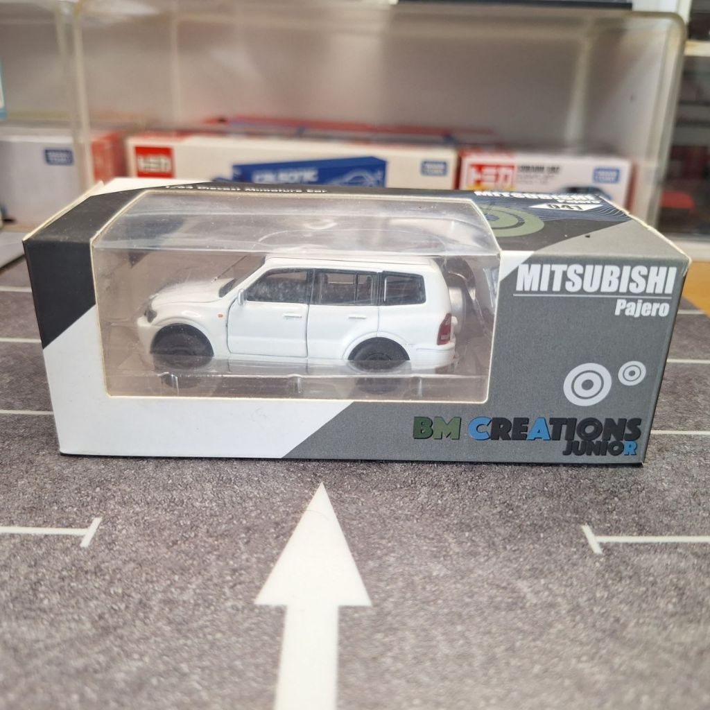 Diecast Miniscale BM Creations Junior Mitsubishi Pajero White 1/64 Rare