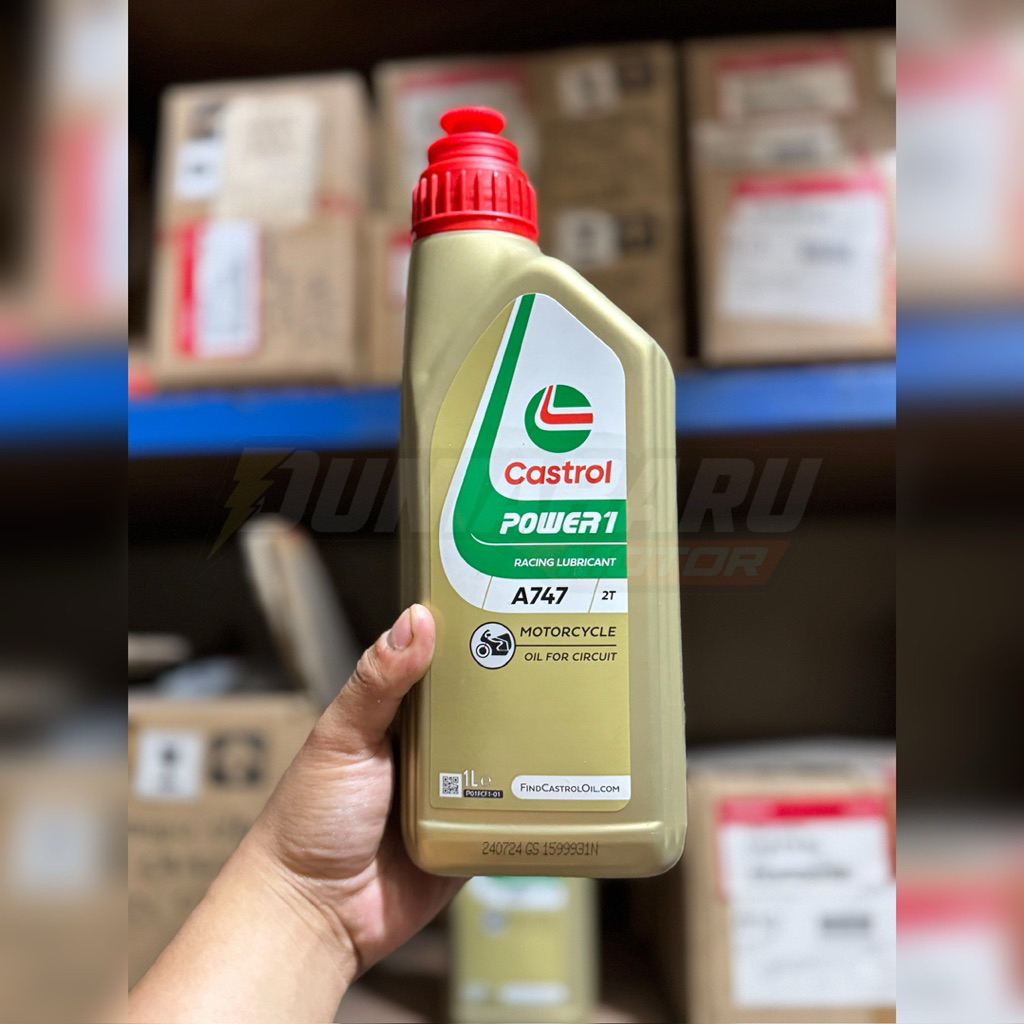 OLI SAMPING CASTROL A747 OLI SAMPING RACING 2TAK ORIGINAL CASTROL 1 LITER / CASTROL POWER1 A747 2T R