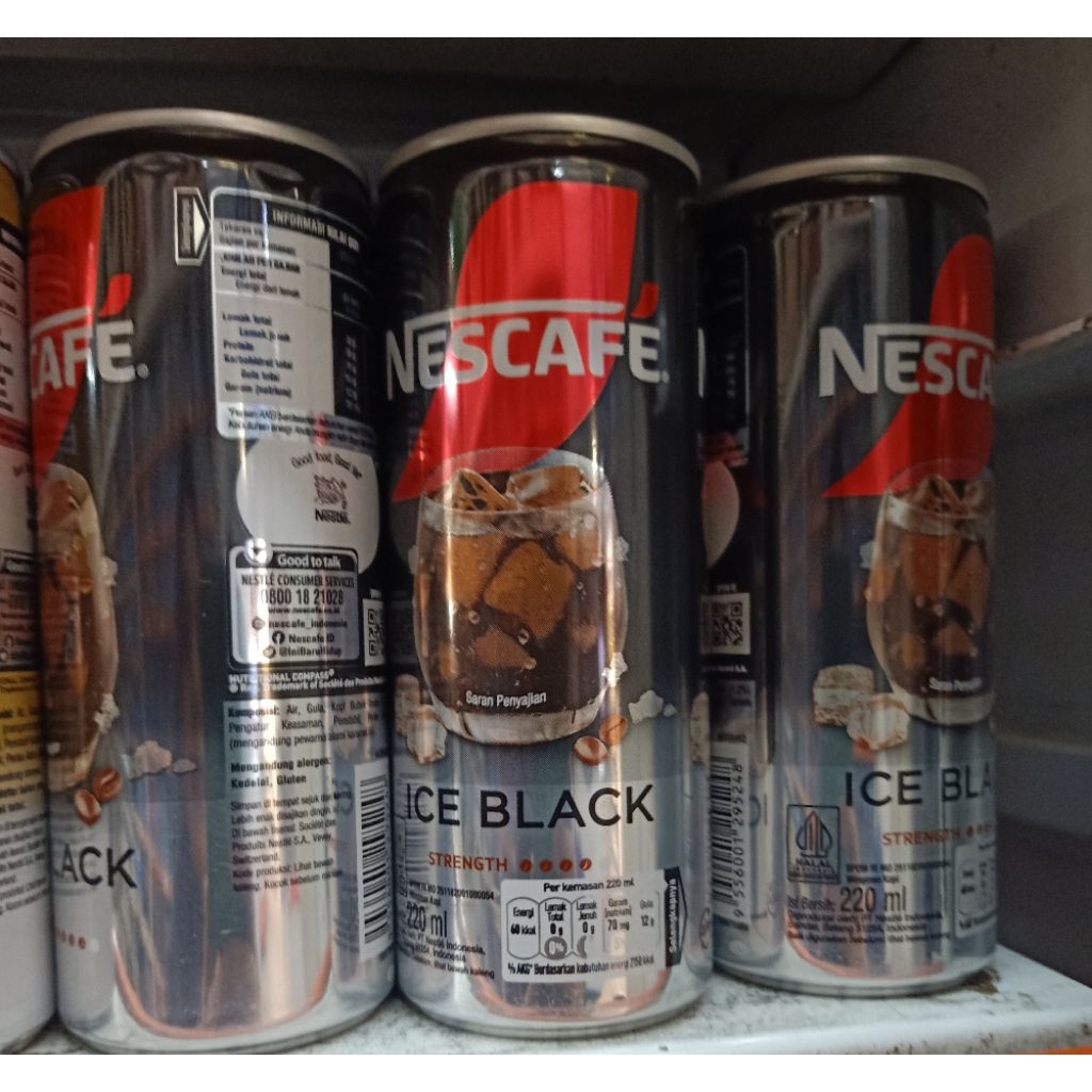 Nescafe ice black  minuman kemasan kaleng 220ml