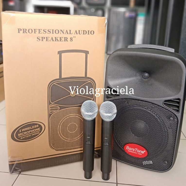 BARETONE MAX8EB PORTABLE  BARETONE MAX 8EB SPEAKER WIRELESS BARETONE MAX 8 EB ORIGINAL RESMI 8INCH