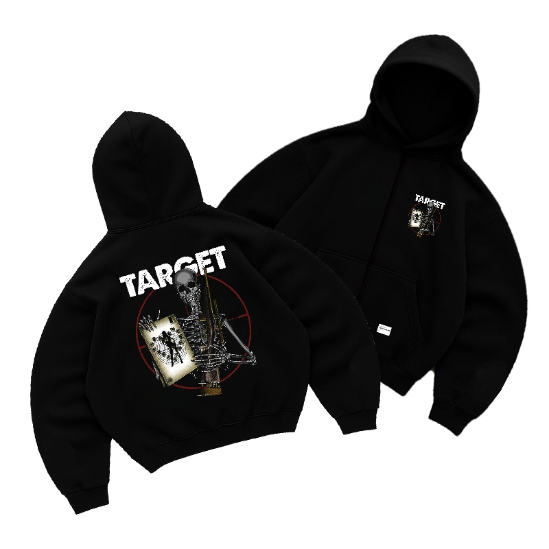 Hoodie Boxy Target Cotton Fleece 280gsm