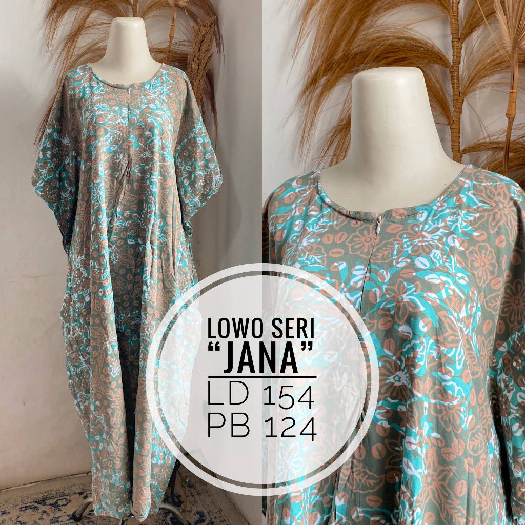 LD 154 Daster Batik Rayon Lowo Kalong Kelelawar Jumbo Rayon Adem Super Premium Busui Friendly/Daster