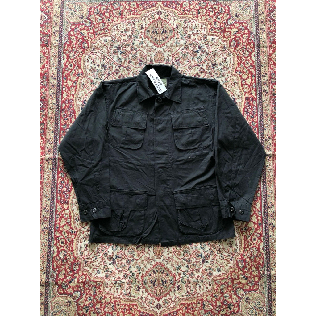 Military jungle fatigue slant pocket jacket Vintage Military USA H832