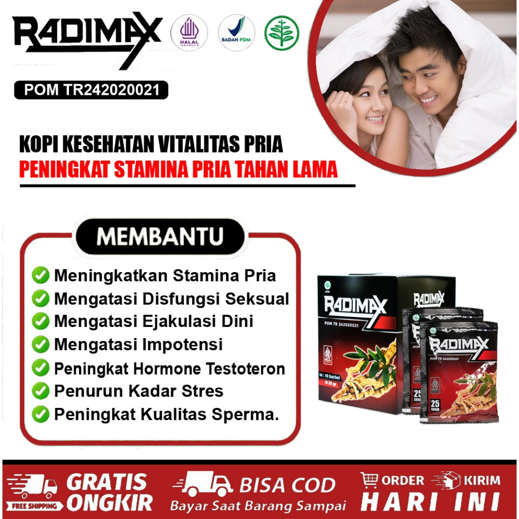 RADIMAX Herbal Kopi Meningkatkan Stamina Vitalitas Pria Kuat Tahan Lama