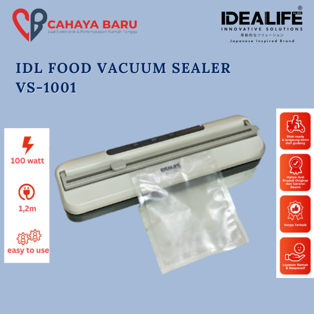 IDEALIFE FOOD VACUUM SEALER VS-1001