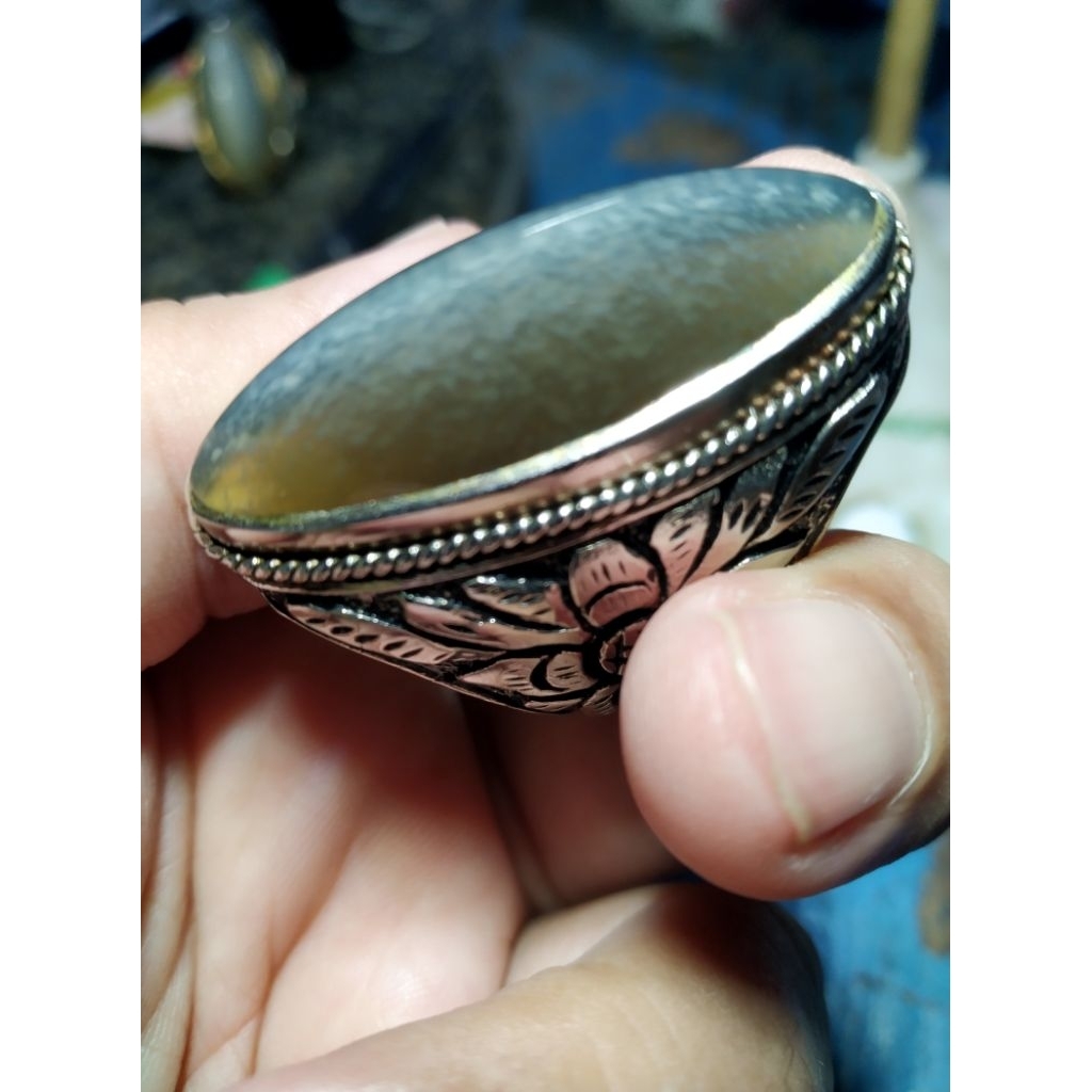 Batu Akik Pandan Lumut Lawas Natural Alami kode P/7