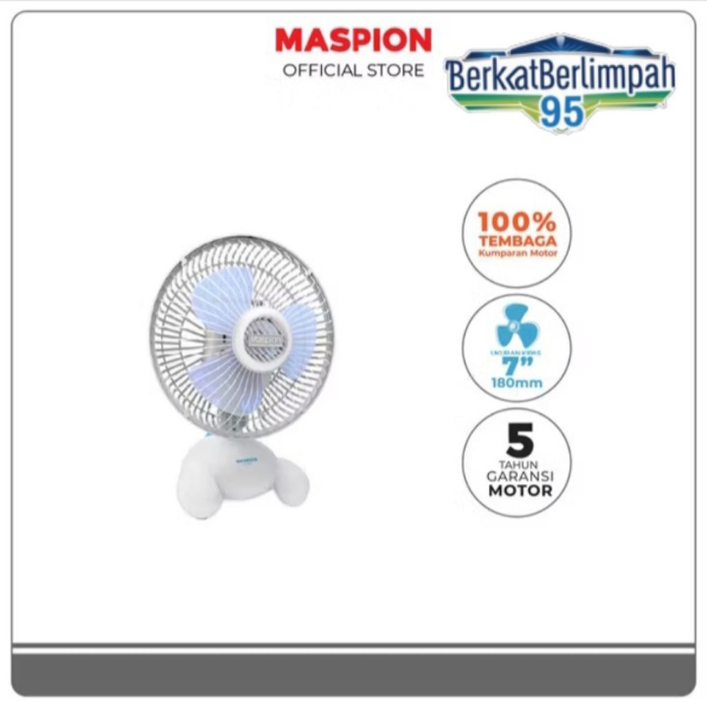 MASPION F-181 (100% ORI) Desk Fan Kipas Angin Meja 7" 20W