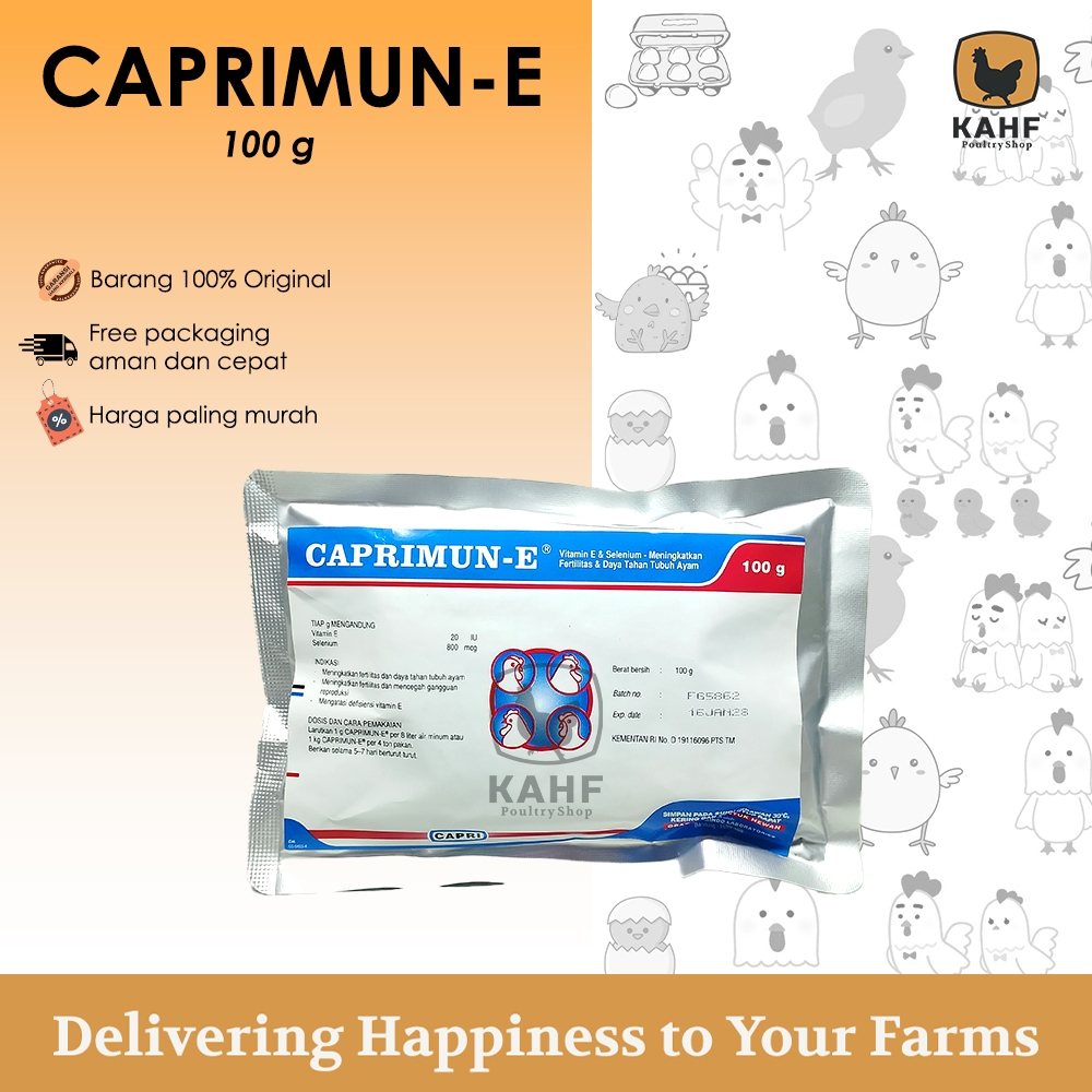 Caprimun E 100 gram Vitamin E & Selenium Vitamin Ayam
