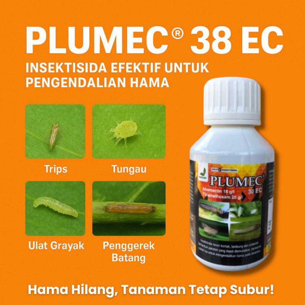 Insektisida Plumec 38 SC Racun Kontak dan Sistemik Untuk Cabe, Padi, Jagung dan Tanaman Lainnya