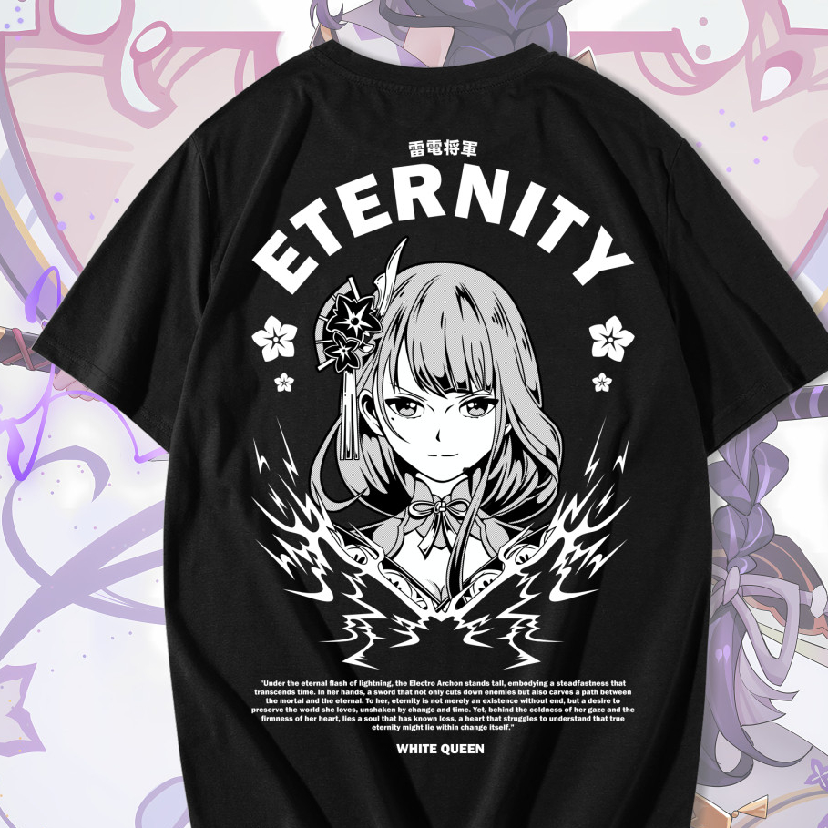 KAOS RAIDEN SHOGUN BAAL ETERNITY - KAOS DISTRO PRIA & WANITA KAOS ANIME & GAME GENSHIN IMPACT RAIDEN