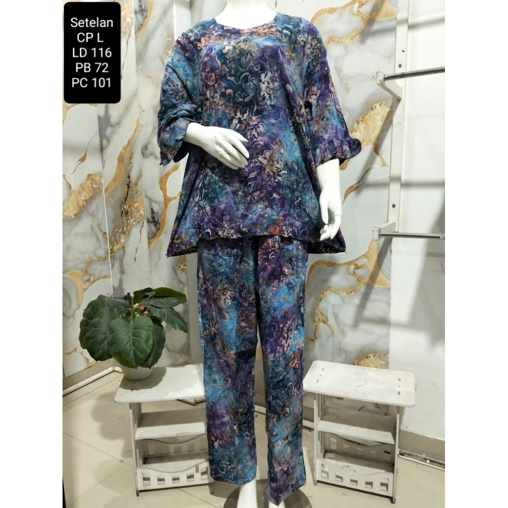 Setelan / Setelan Celana / Piyama / Babydool / Batik / Baju Tidur / Baju / Kinanthi / Nusantara / Ba