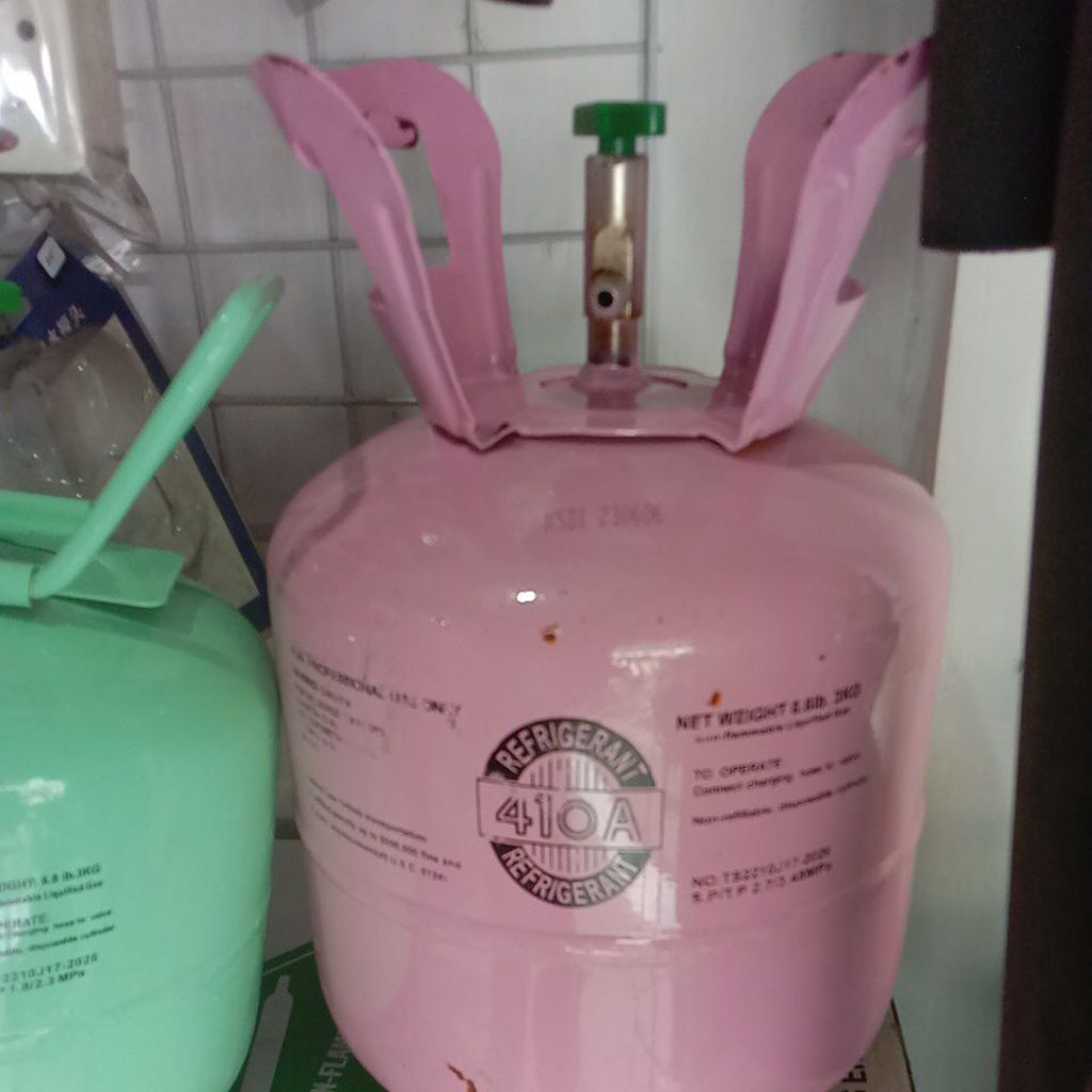 tabung freon kecil kosong ukuran 3kg  bisa untuk isi ulang biar bawanya praktis