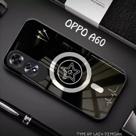 (G51) Casing Hp Case Glass Kaca OPPO A60 - CASE OPPO A60 TERBARU - CASING TERBARU