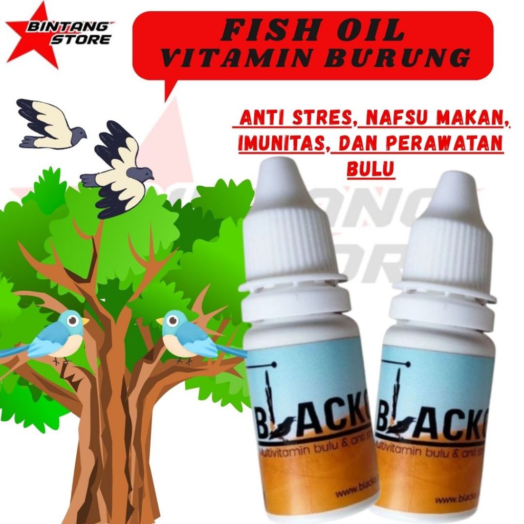 fish oil minyak ikan bervitamin untuk burung