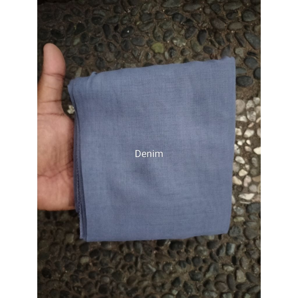 COD Hijab Paris Jadul Warna Denim