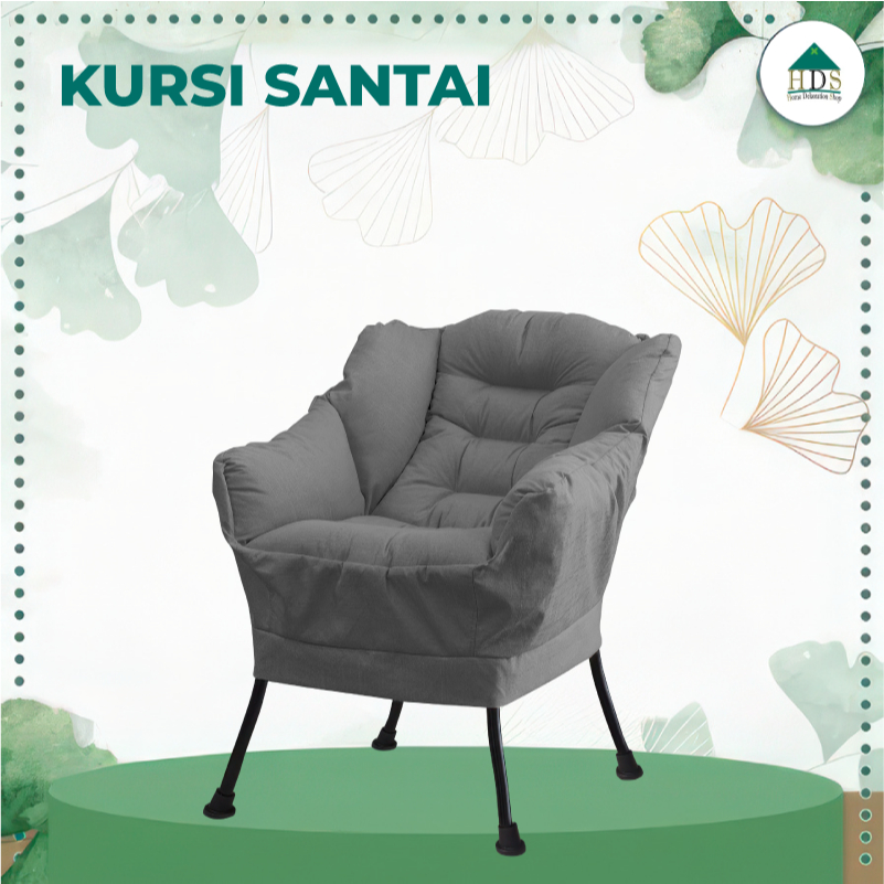 HOME DEKORATION - Kursi Sofa Single Empuk Minimalis Modern Sofa Santai Ruang Tamu Kursi Malas