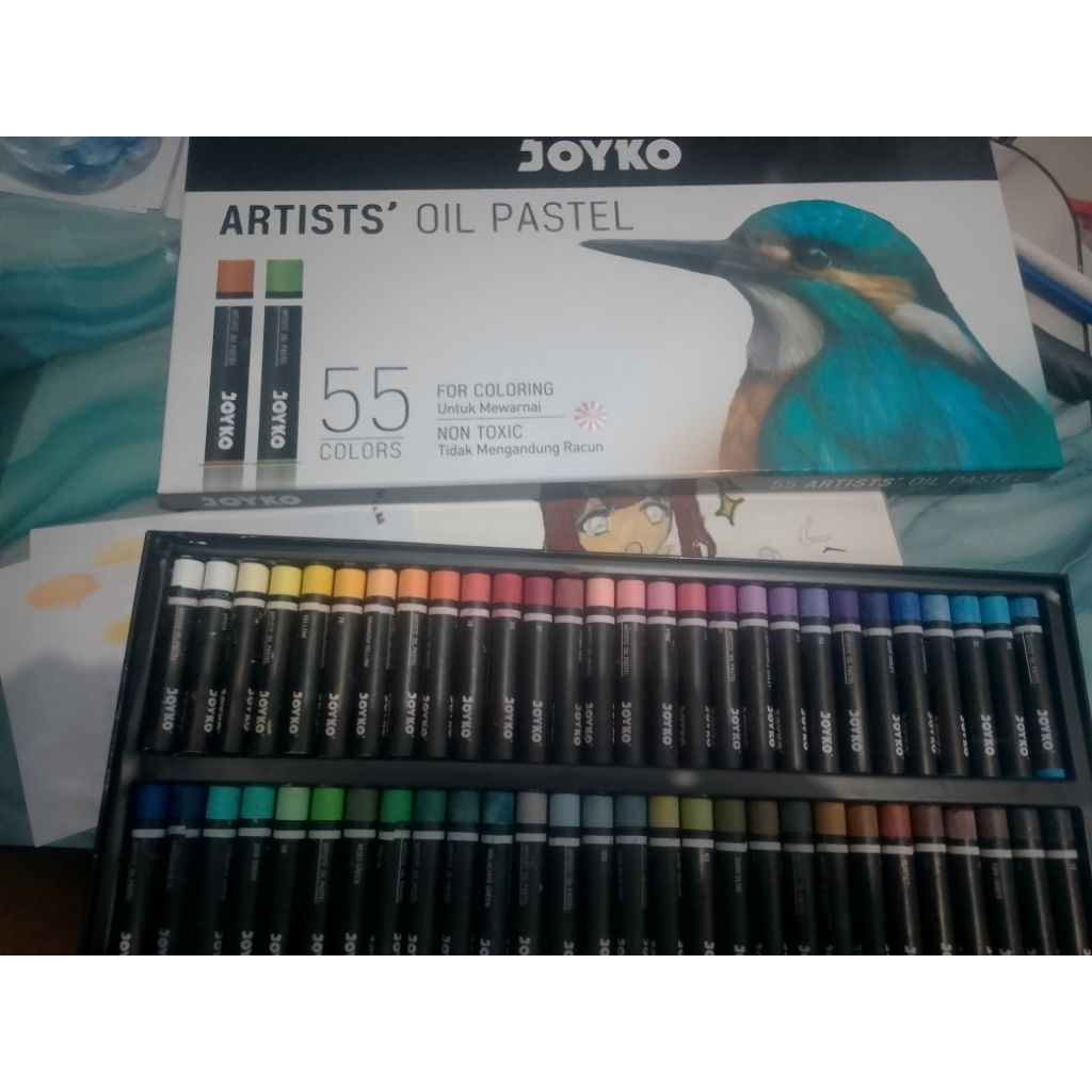 joyko artist oil pastel crayon 55 warna