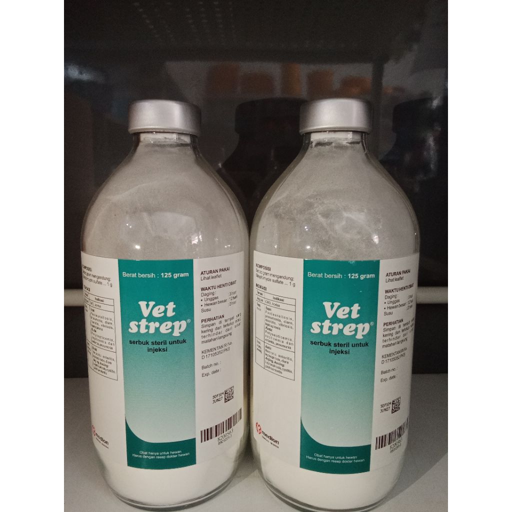 Vet Strep Serbuk Steril Untuk Injeksi 125gr