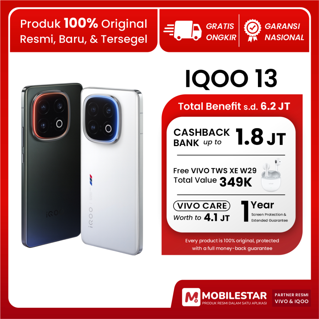 [BNIB] HP Gaming iQOO 13 | Snapdragon 8 Elite | 16/512GB [+16GB Extended RAM] | SEGEL GARANSI RESMI