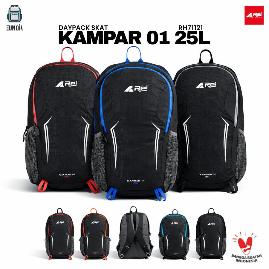 Tas Ransel Sekolah Rei Kampar 01 25 Liter Arei Outdoorgear - Daypack Sekolah Pria Wanita Original