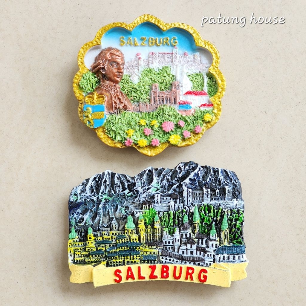 Fridge Magnet Tempelan Kulkas Souvenir Salzburg Mozart Austria