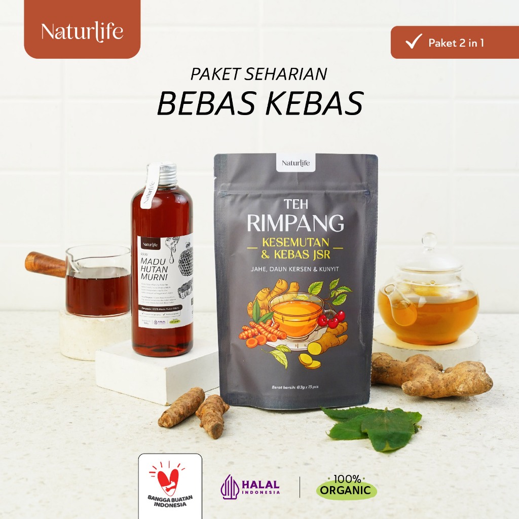 (BUNDLING HEMAT) NO.1 TEH JSR KEBAS KESEMUTAN & MADU HUTAN/MULTIFLORA 350G NATURLIFE / DETOX RESEP S