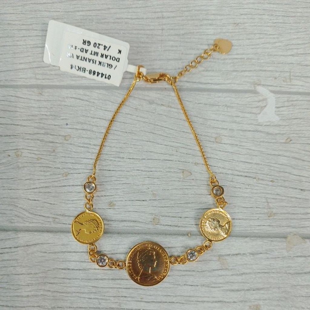 gelang rantai koin dolar dollar