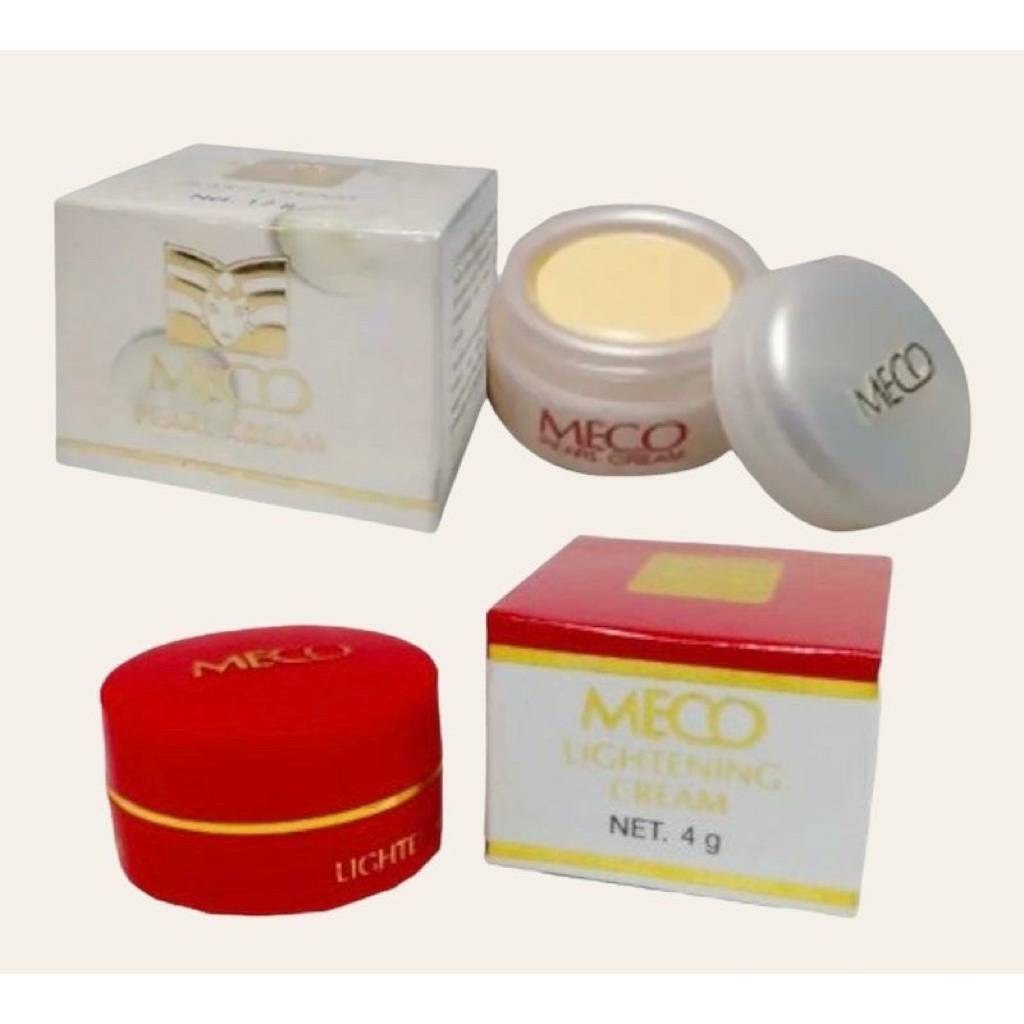 Meco Pearl Cream 12 Gram & Night Cream - Mencerahkan, Melembapkan, Menutrisi Kulit, Mengatasi noda h